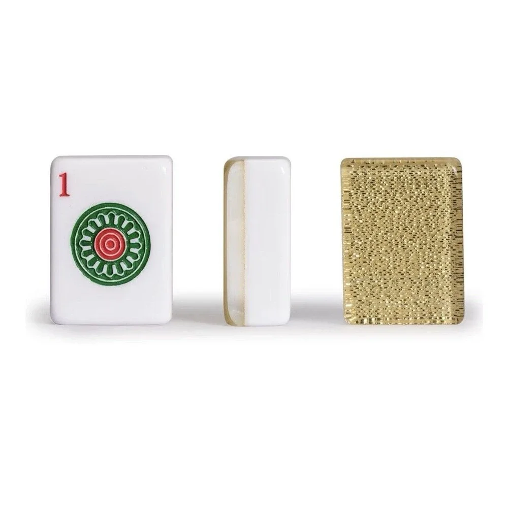 American Mahjong Set, Golden Fortune Wooden Case, Racks,Pushers(read Desc) USA